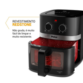 Air Fryer Philco 9L 1800W Visor Glass Redstone PAF90